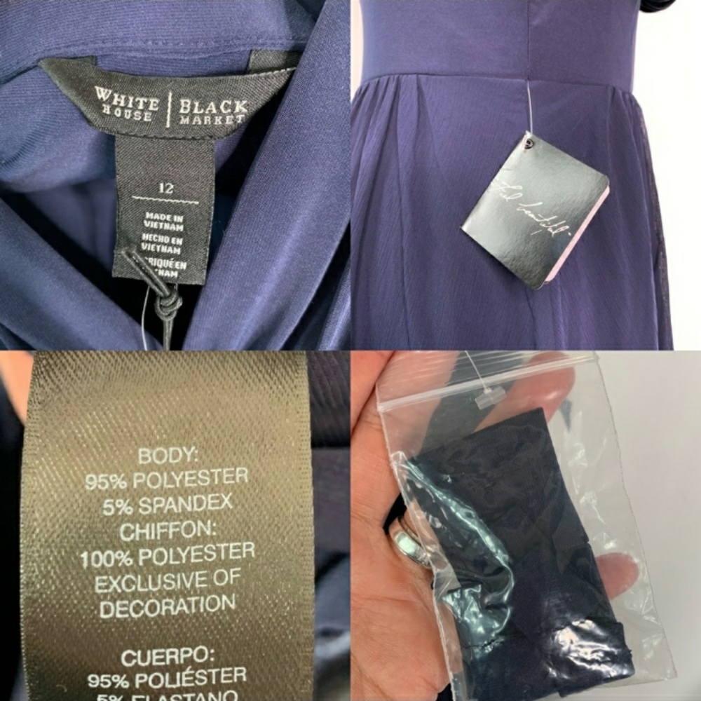 White House Black Market Navy Dress NOT NWT - Picture 9 of 9